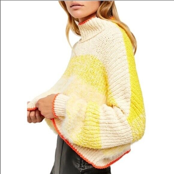 Free People Sunbrite Mock Neck Sweater NWT - Picture 2 of 5